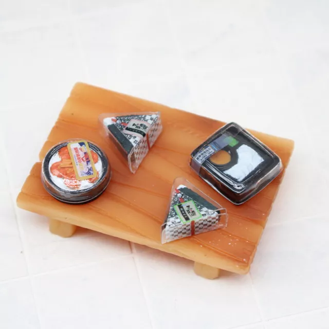 2Pcs Dollhouse Sushi Bento Model Dollhouse Miniature Food Dolls House Accessory