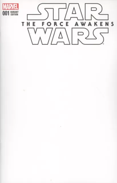 Star Wars Episode VII Force Awakens adaptation #1 blank variant cover marvel NM