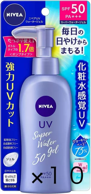 lote de 10 NIVEA UV Super Water Gel 140g Bomba de protección solar SPF50 PA ++++ 10 lotes