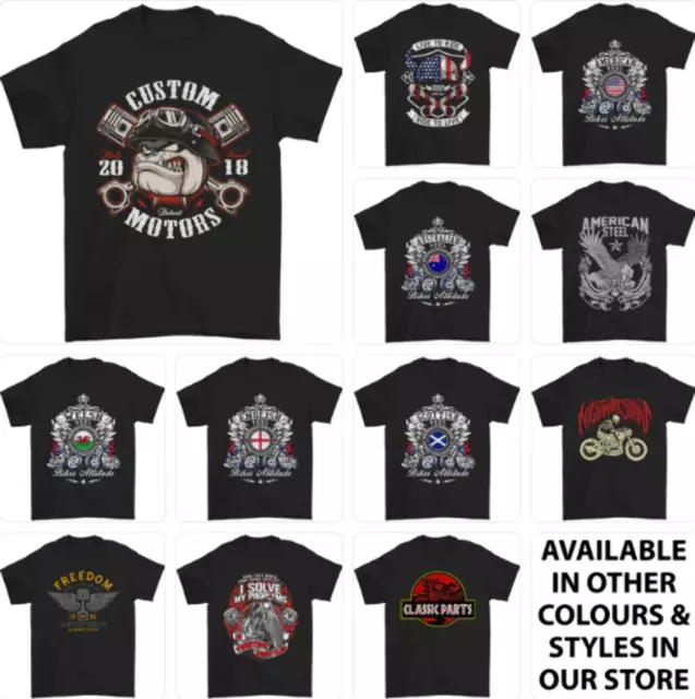 Biker T-Shirt Motorbike Motorcycle Funny Cafe Racer Chopper 10