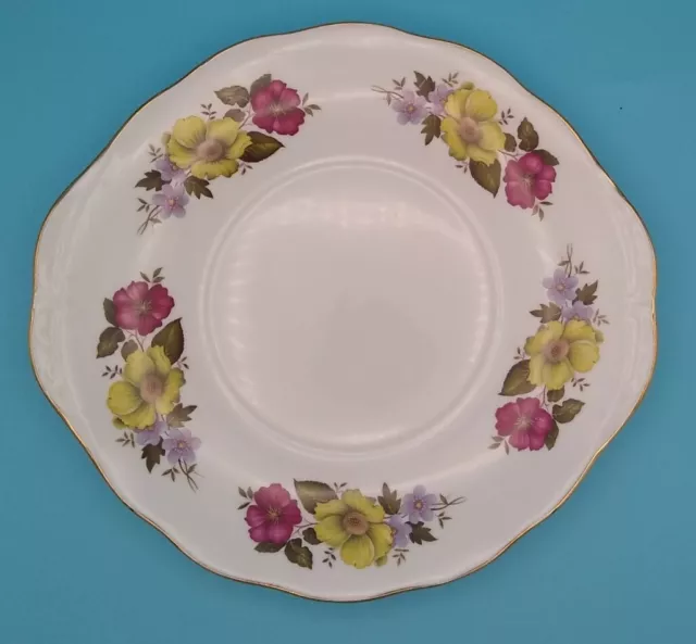 Vintage Gainsborough Bone China Cake Plate c1950's 1960's 10" by 9 1/2"