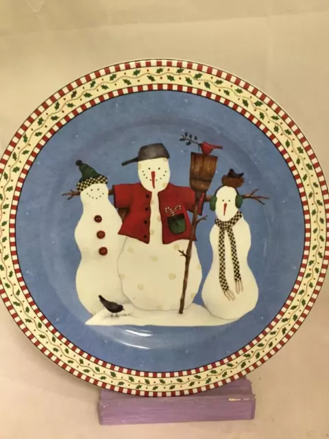 Sakura Snowman Debbie Mumm Salad Plate Snowmen Friends Buddies