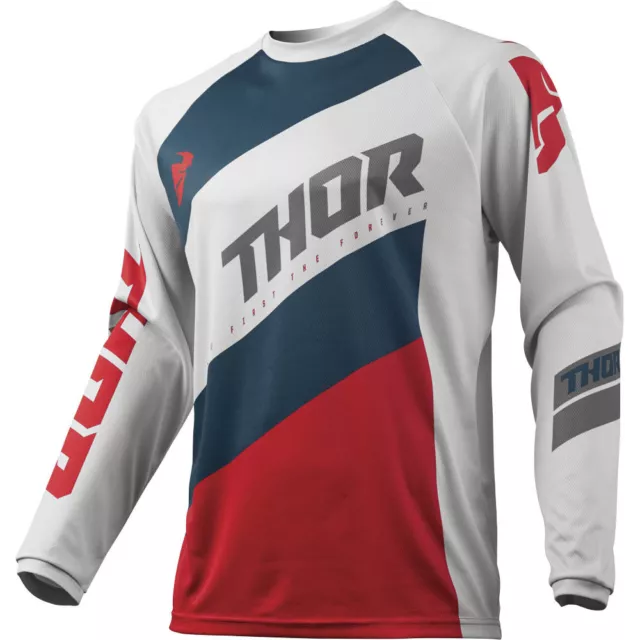 THOR SECTOR 2019 Jersey SHEAR Grey/Red Adult MX Offroad *NEW* Motorbike MOTO