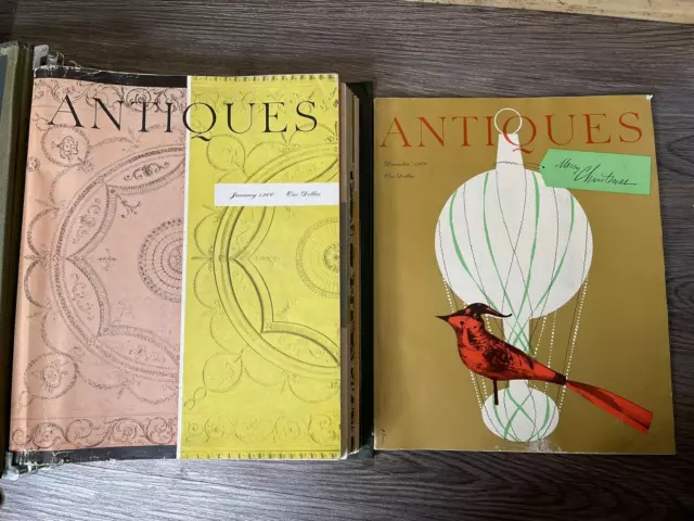 Rare Vintage ANTIQUES Magazines All 12 Issues of 1960 Bound in Hardcover Album