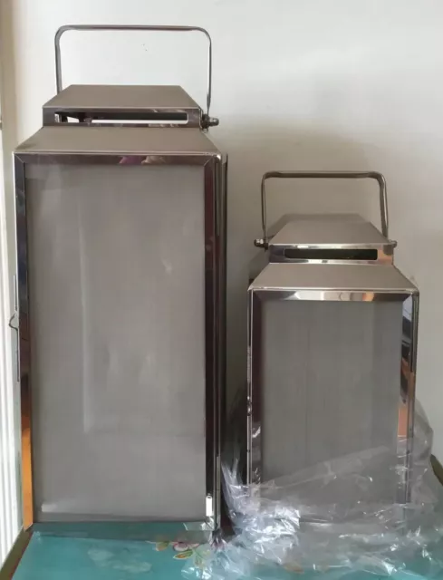 Lovely Pair Of Silver Tone Lanterns, Never Used