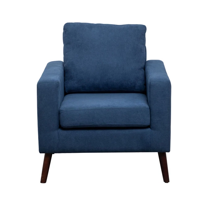 Modern armchair living room chair; upholstered flannel fabric upholstery chair