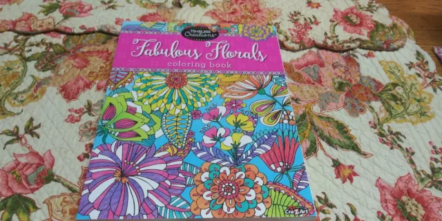 Cra-Z-art Timeless Creations FABULOUS FLORALS Coloring Book, 64 pages