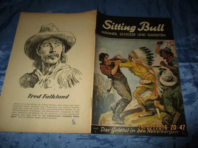 Romanheft 1950 : Sitting Bull , Band 15 , Pfadfinder / Indianer / Western