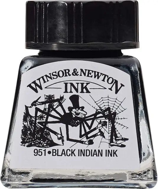 Tinta de dibujo Winsor & Newton 1005030 14 ml negra india