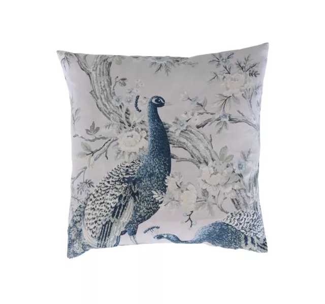 Cushion Cover in Laura Ashley Midnight Belvedere 16" Peacock Grey Navy Blue (1)