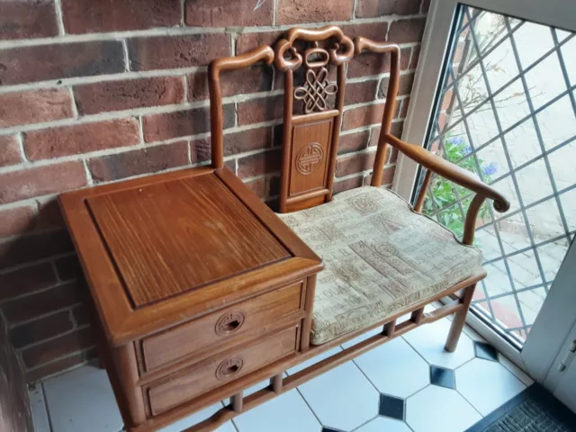 Chinese Rosewood telephone table seat