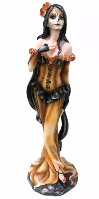 La Catrina Statue Figurine 11" Tall Fancy Lady Dia de Los Muertos Day of Dead B