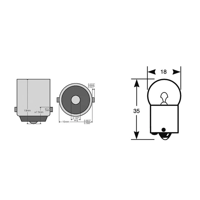 Riatec Scatola 10Pz lampadina 12v 5W Ba15S