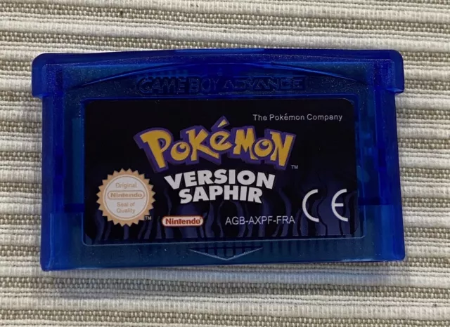 Jeu Pokémon Version Saphir Gameboy Advance En Français