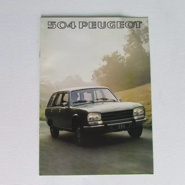 Peugeot 504 GL, Family, L Estates Brochure (1977)