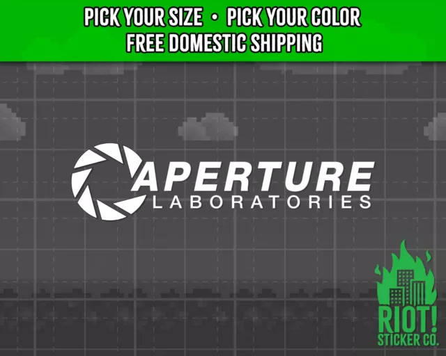 Aperture Science Logo Decal for Car Sticker for Laptop Yeti Window Portal Game