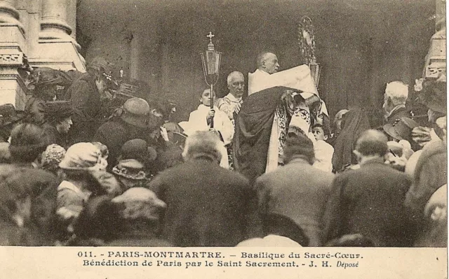 Postcard Montmartre Basilica Of The Sacred Heart Blessing Holy Sacrament