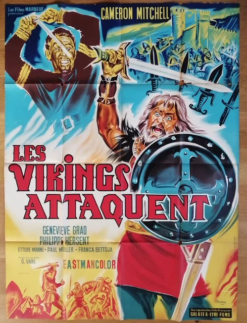 VIKINGS ATTAQUENT cameron mitchell affiche cinema originale 160x120