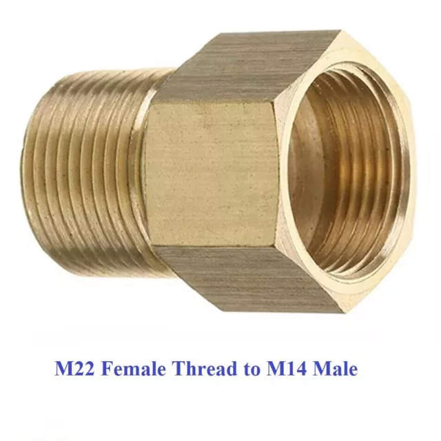 Upgrade Your Pressure Cleaning M22 to 14mm Adapter for Brass Connectors