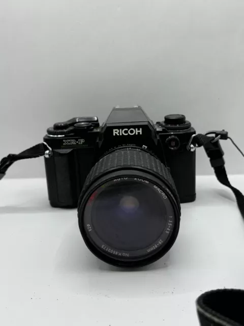 Ricoh XR-P Multi-Program Camera And Cobra MC 28 - 80mm Lens Untested For Parts