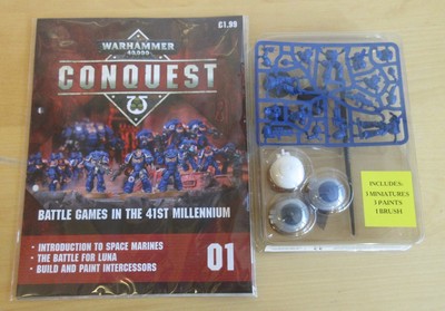 HACHETTE WARHAMMER 40K CONQUEST PART WORK MODELS ISSUE # 1 with paint & model £4.99 - PicClick UK
