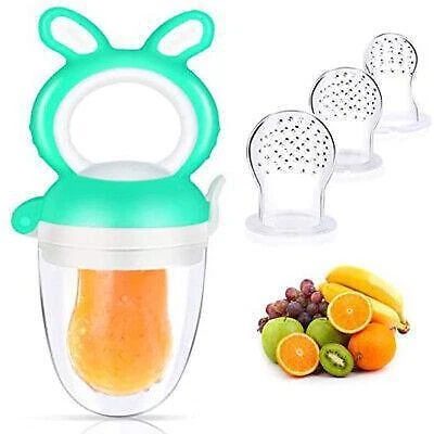 Chupete para dentición alimentador de alimentos para bebés - pezón de silicona - dientes de fruta fresca
