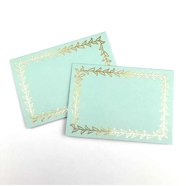 Mint and Gold Place Cards | Place Cards | Wedding, Bridal, Shower, Birthday