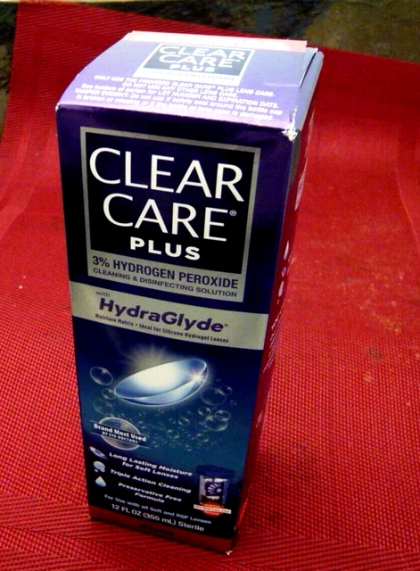 Lentes de contacto de limpieza de triple acción Alcon Clear Care PLUS 12 FL.Oz .ex 05/23