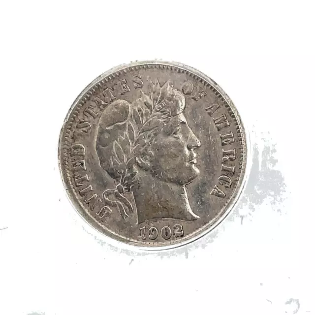 1902 P  BARBER DIME ANACS XF 40 Details -Cleaned