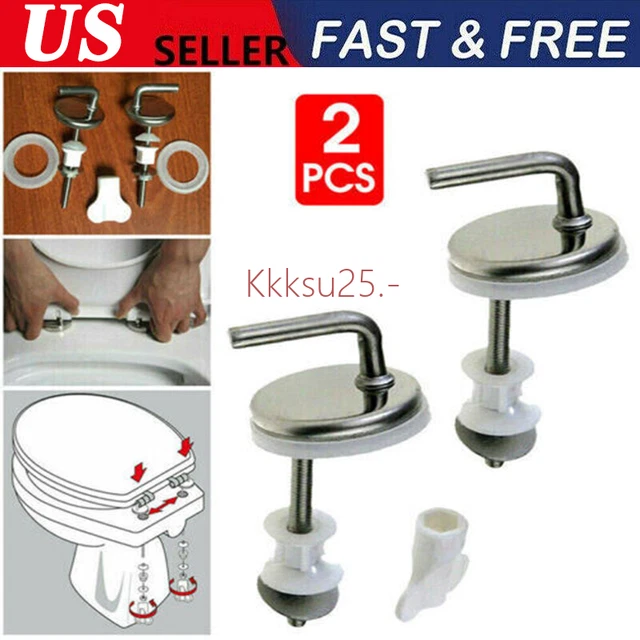 2X TOILET COVER Hinges Top Fix Toilet Seat Fittings Quick Release