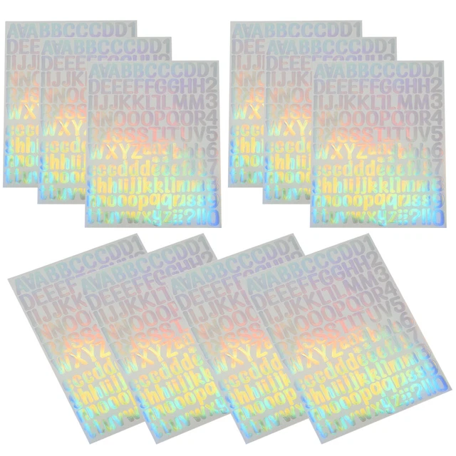 2 Sheets Metal Alphabet Stickers Uppercase Letter ... - Vicedeal