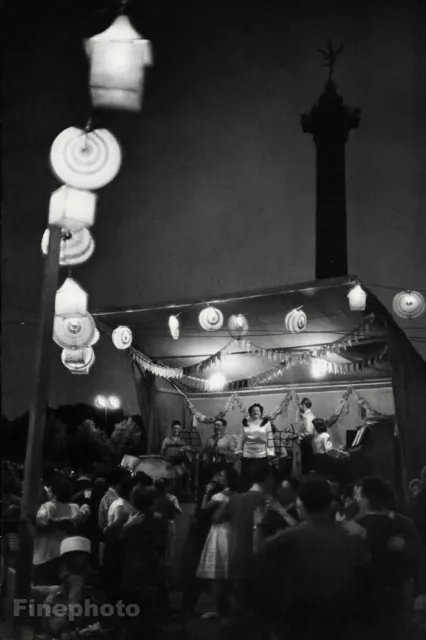 1950s HENRI CARTIER-BRESSON Place de La Bastille Paris Celebration Photo Gravure