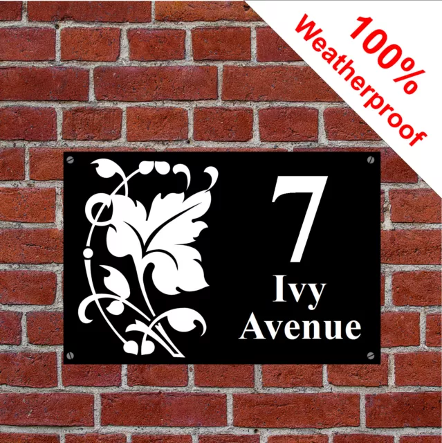 Personalised Custom Ivy house sign with name adress other text 9153 weatherproof