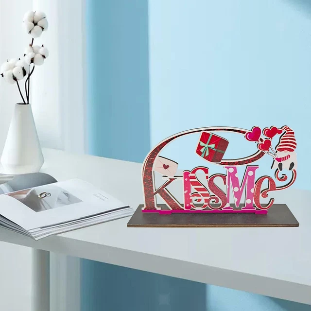 Signe de table de la Saint-Valentin Kiss ME Décorations pour la