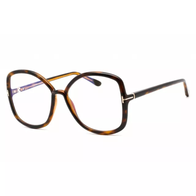Tom Ford Women's Eyeglasses Full Rim Oversized Dark Havana Frame FT5845-B 052