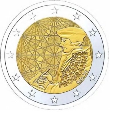 2 EURO MALTA 2022 ERASMUS in original Coincard $59.83 - PicClick