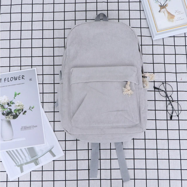 Sac À Filles Simple En Velours Côtelé Esthétique Aux Femmes Voyage Harajuku