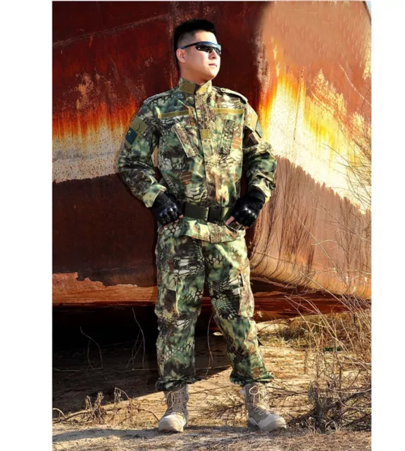 Python Camo Outdoors Military Tactical Airsoft Combat Suit Jacket & Trousers