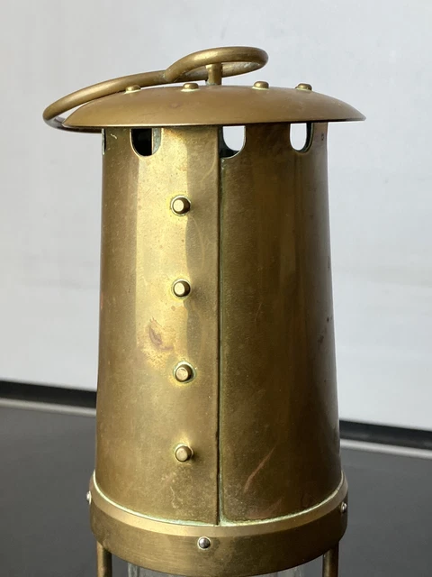 E. Thomas & Williams Aberdare Cambrian Welsh Brass Miners Lamp 11292 8