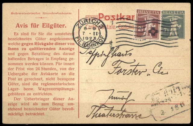 1920, Schweiz, DP 8 u.a., Brief - 2572061