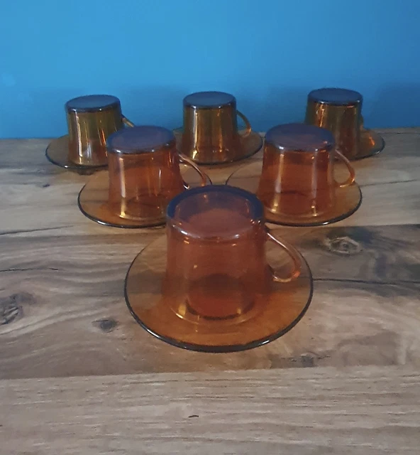 Lot de 6 tasses et sous tasses publicitaires BP vintage en porcelaine serreguemines France - Arts de la table