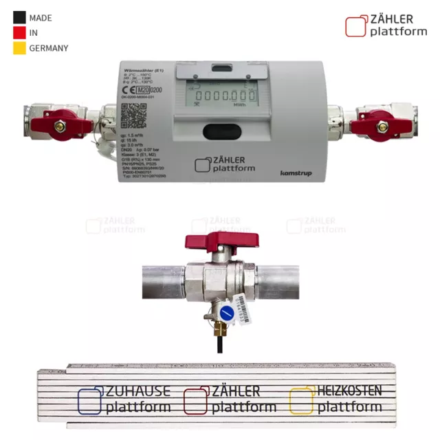 Compteur de Chaleur Qn 1,5 130 MM Étalonnage 2022 Mid + Set Montage 1 Pouces