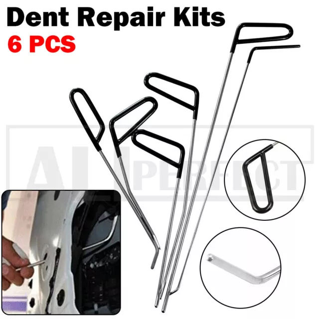 6X PDR Rods Dent Puller Paintless Repair Kits Hail Removal Stainless Steel Tools