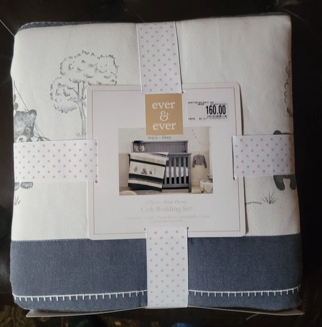Juego de cama para cuna Ever & Ever de 3 piezas - picnic de oso