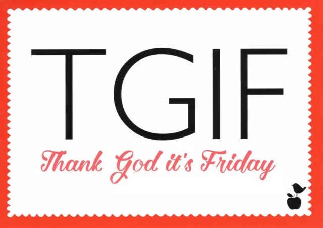 Postkarte Sprüche & Humor "TGIF - Thank God it's Friday"