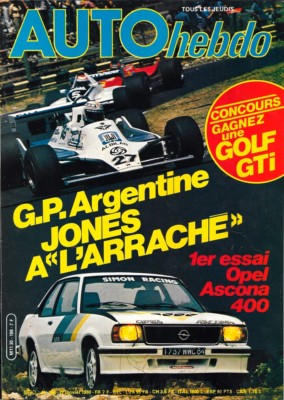 AUTO HEBDO 442 audi 80 gte opel ascona gt mercedes 280 sl nissan bluebird turbo 