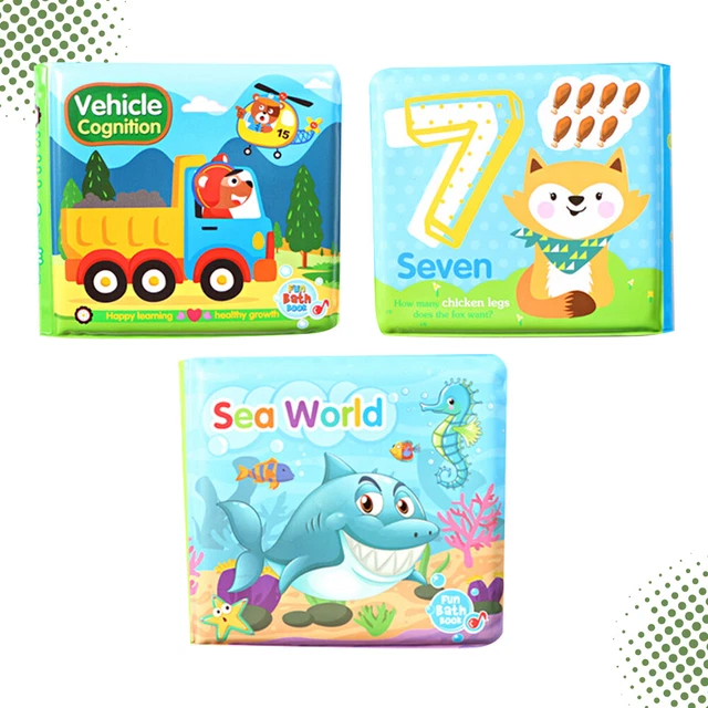 3 pz giocattolo libro da bagno apprendimento precoce libri EVA libri doccia materiale didattico per bambini