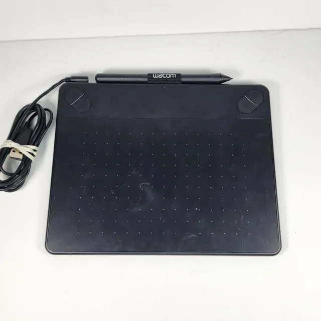 Wacom Intuos CTH-490 Digital Drawing Tablet With Stylus Pen & Cable Tested Works