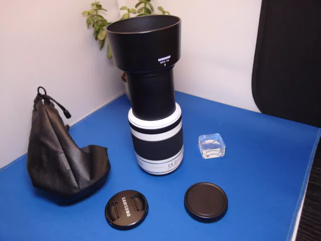 Samsung NX 50-200mm Telephoto Lens F4.0-5.6 ED OIS III i-Function white + Hood