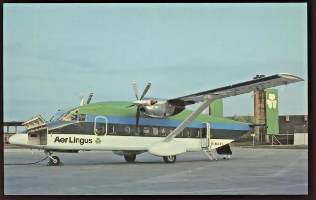 Aer Lingus El Beg Shorts 330   Aircraft Airline Postcard